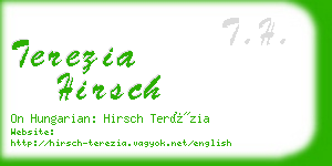 terezia hirsch business card
